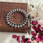 Vriksham Antique Shell Designs Oxidized Kada Bnagle-S1064